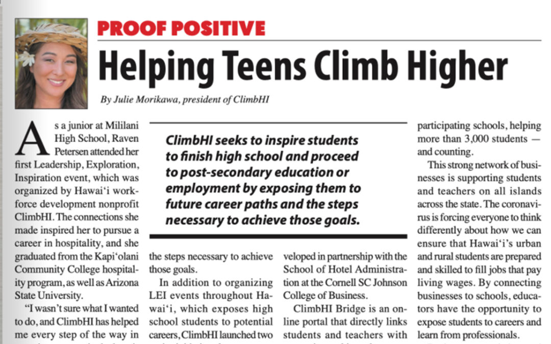 Helping Teens Climb Higher