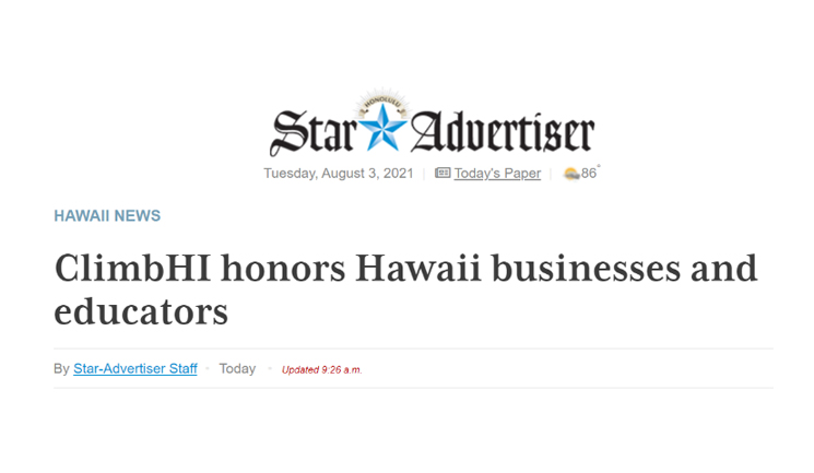 ClimbHI Honors Hawaii Businesses and Educators