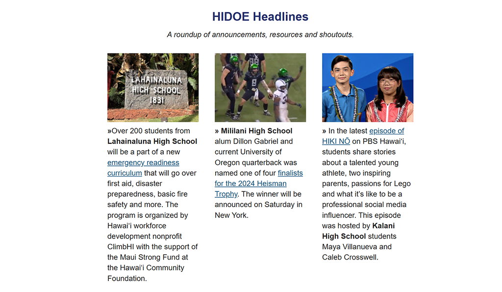 Ho‘oha‘aheo Newsletter for December